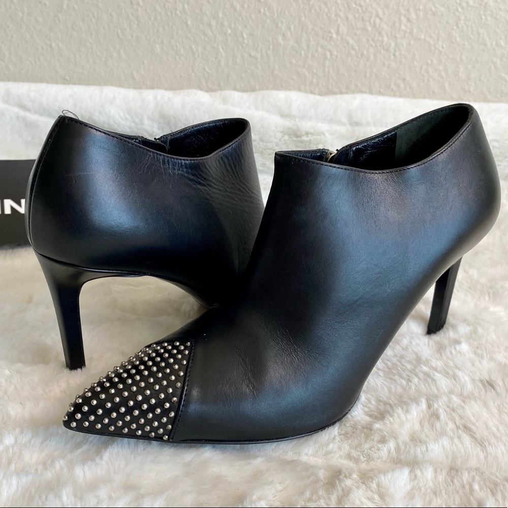 Saint Laurent Studded Point-Toe Ankle Bootie